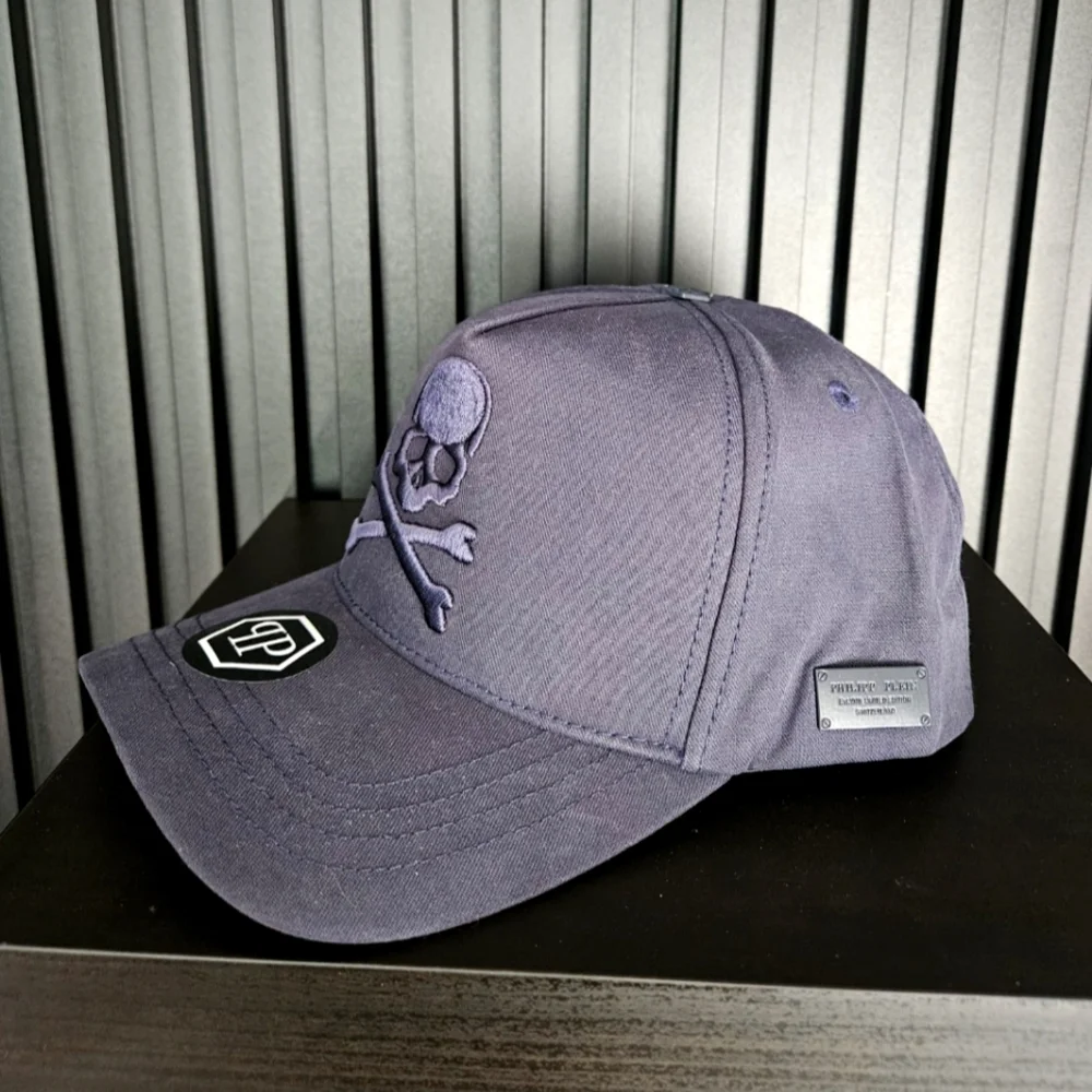 Philipp Plein Navy Blue Skull Cap